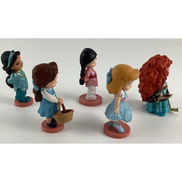Disney Animator Collection Young Princess Merida Jasmine Belle 3" Figure Topper - Picture 5 of 6